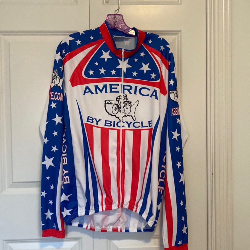 Men’s America Long Sleeve Cycling Jersey Size Large